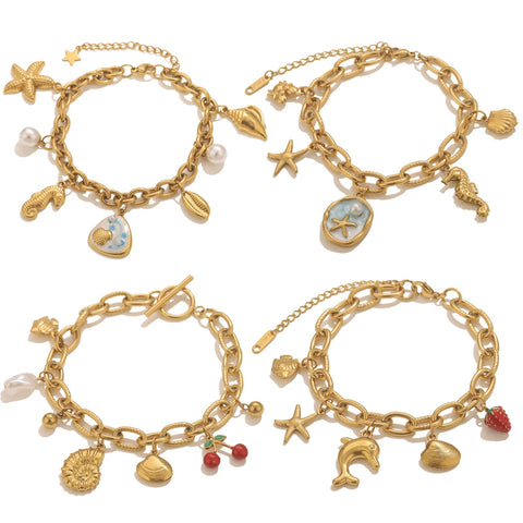 Phatbird Waterproof Starfish & Seashell Bracelet