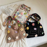 Phatbird Floral Crochet Boho Tote Bag