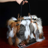 Designer Luxury Soft Fox Hair Handbag