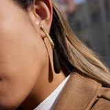 Phatbird Long Wooden Water Drop Earrings
