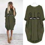 Loose Long-Sleeve Dress