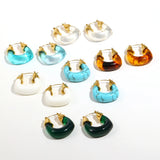 Chunky Acrylic Resin Hoop Earrings