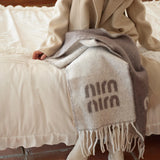 Phatbird Reversible Wool Blend Tassel Scarf