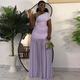 Phatbird One-Shoulder Ruched Maxi Dress