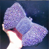 Phatbird Rhinestone Bow Clutch Bag