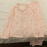 Phatbird Women Style Pink Bow Pajama Set