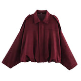 Suede Bomber Lapel Jacket
