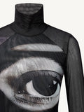 Phatbird printed turtleneck maxi dress in a slim sheath cut - view 3