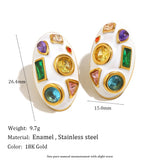 Phatbird Stainless Steel Round Stud Earrings