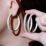 Phatbird Luxury Full Bling Iced Out Hoop Earrings