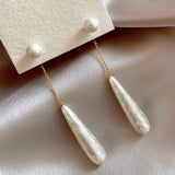 Phatbird Elegant Water Drop Imitation long pearl Earrings