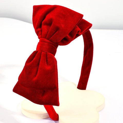 Double-Layer Velvet Bow Headband