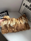 Winter Fox Fur Women's Fashion Bag