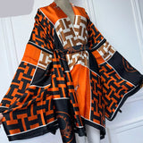 WINYI Africa print kimono summer beach Bohemian long Cardigan Cover-up Casual Boho Maxi Holiday party kimono with belt beachwear