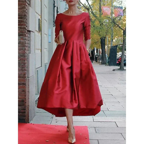 Women's Elegant Banquet Midi Dress