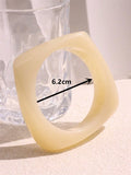 Phatbird Vintage Resin Triangle Design Wide Bangle Bracelets