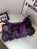 Winter Fox Fur Women's Fashion Bag