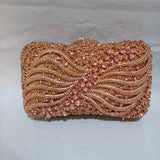 Phatbird Rose gold Rhinestone Clutch Bag
