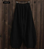 Phatbird cotton wide leg bloomer trousers with high elasticated waist - view 11