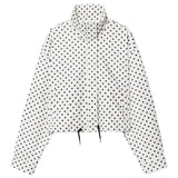 Phatbird polka dot cropped bomber jacket with high ribbed neck - view 9