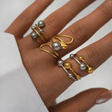 Phatbird Two-Tone Geometric Orb Ring