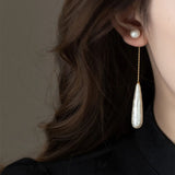 Phatbird Elegant Water Drop Imitation long pearl Earrings
