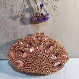 Phatbird Rose gold Rhinestone Clutch Bag