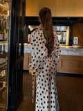 Phatbird Black Polka Dot Blouse & Skirt Set