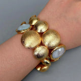 White Coin Pearl Bracelet