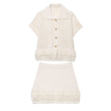 Elegant Knit Tassel Suit