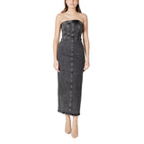 Phatbird Black Sleeveless Cotton Midi Dress