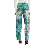 Floral-Embossed Light Wash Cotton Skinny Jeans