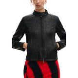 Phatbird Charcoal Zip-Front Stretch Blazer