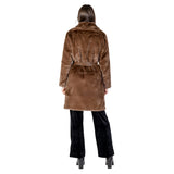 Luxury Brown Belted Long Coat