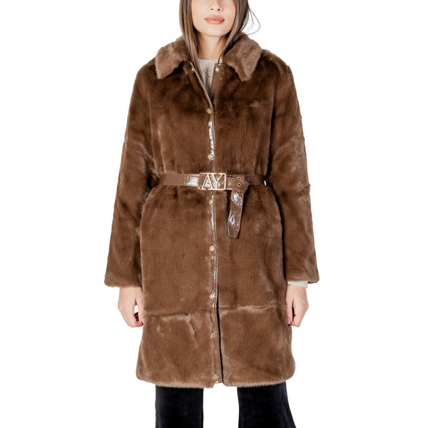 Luxury Brown Belted Long Coat