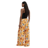 Marigold Floral Viscose Relaxed Wide Trousers