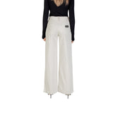 White High-Waist Palazzo Trousers