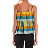 phatbird Multicolor Cotton Strappy Sleeveless Blouse