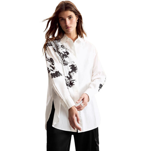 Phatbird White Printed Long-Sleeve Shirt
