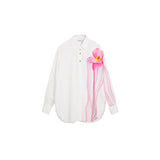 Phatbird White Floral Long-Sleeve Shirt