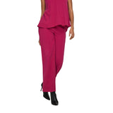 Phatbird Fuchsia Viscose Drawstring Wide-Leg Trousers