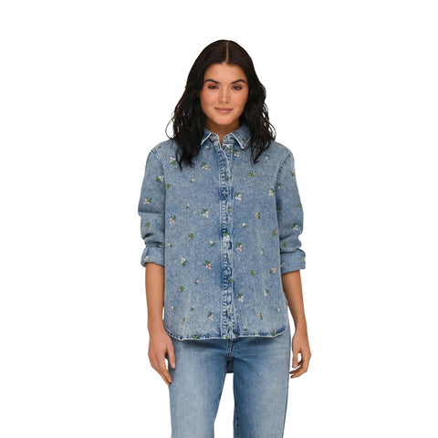 Phatbird Light Blue Floral Long-Sleeve Shirt