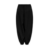 Noir Loose-Fit Poly-Viscose Wide Trousers