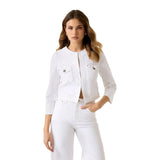 Phatbird White Long-Sleeve Cotton Blazer