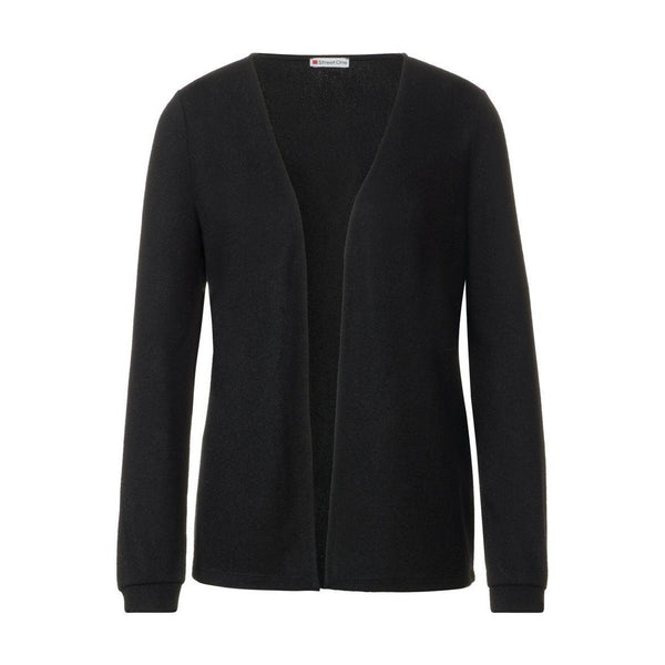 Street One Black Open-Front Cardigan