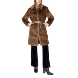 Luxury Brown Belted Long Coat