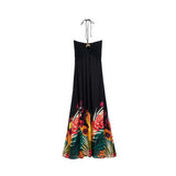 Desigual Black Halter Neck Maxi Dress