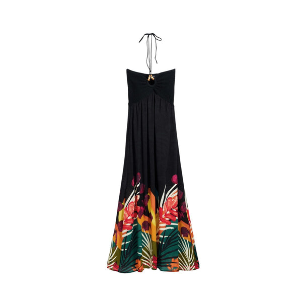 Desigual Black Halter Neck Maxi Dress