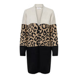 Only Color Block Leopard Print Cardigan