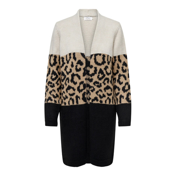 Only Color Block Leopard Print Cardigan